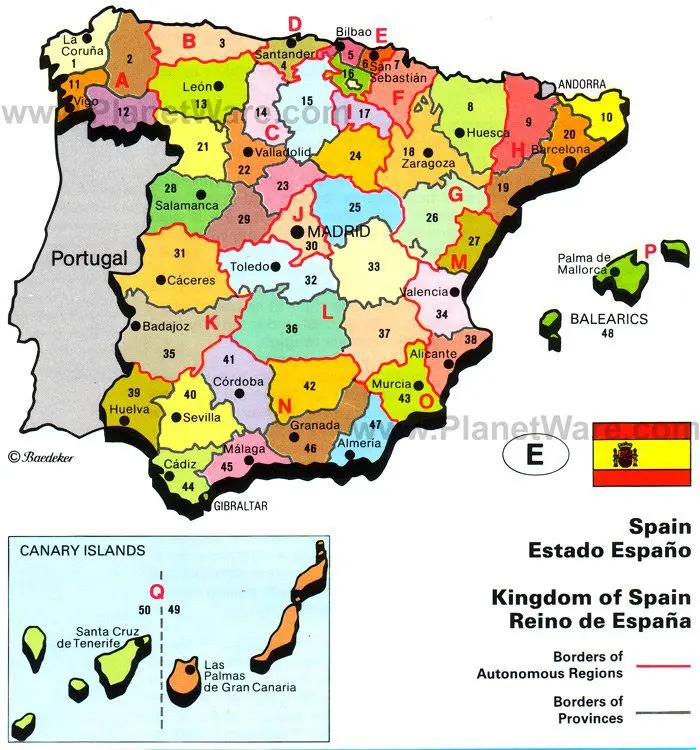 Kingdom of Spain Map