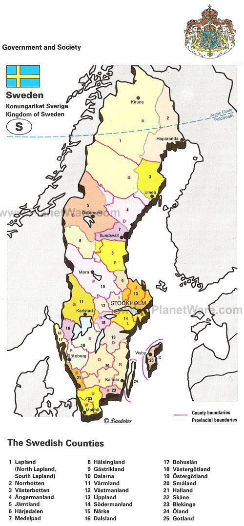 Kingdom of Sweden Map