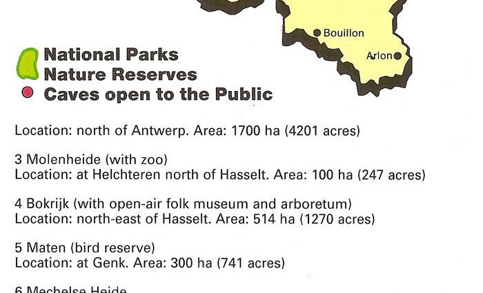 National Parks and Natural Reserves Map