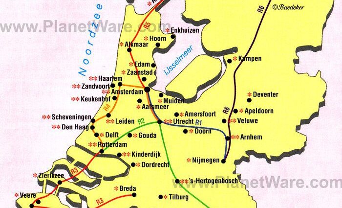 Netherlands &#8211; Suggested Routes Map