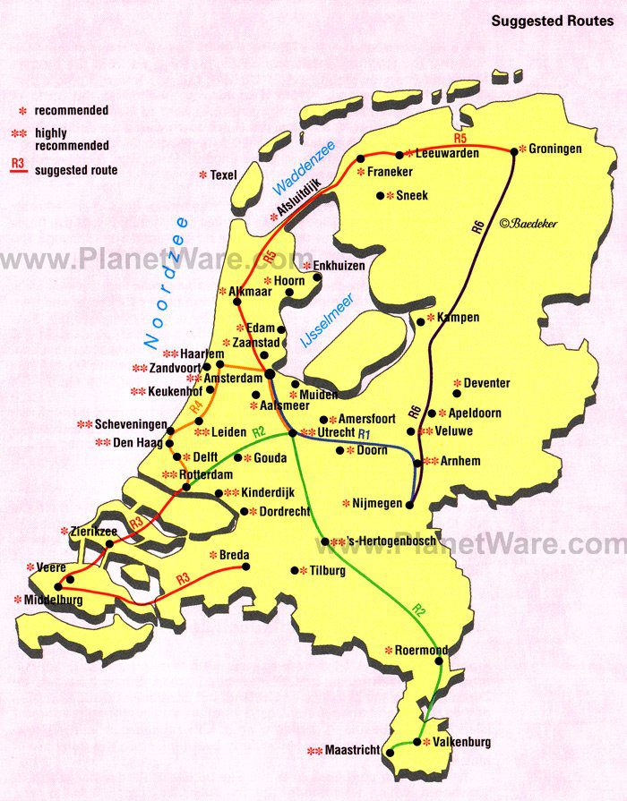 Netherlands - Suggested Routes Map