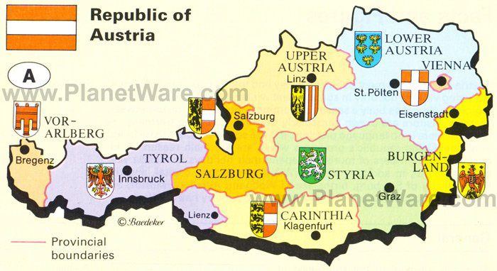 Republic of Austria Map