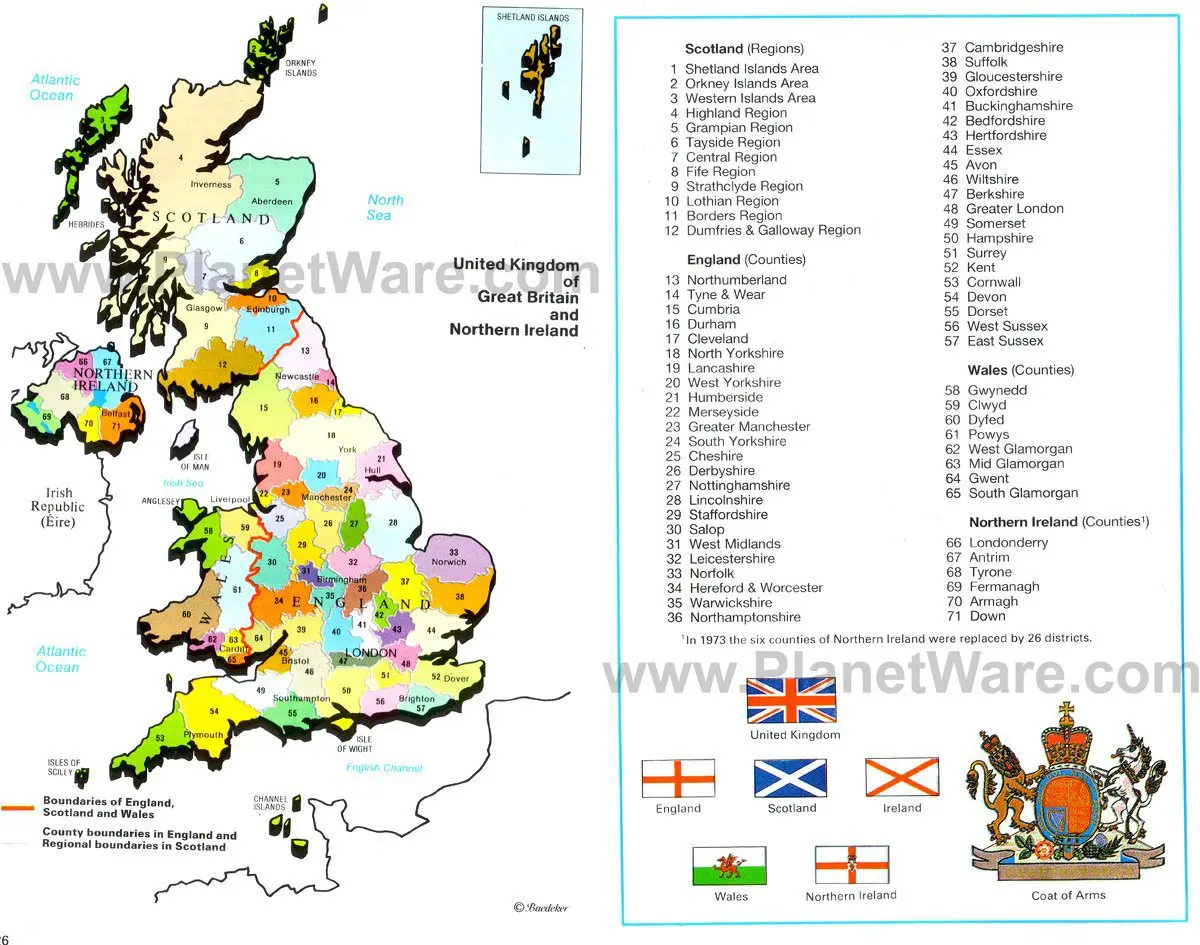 United Kingdom of Great Britain and Northern Ireland Map